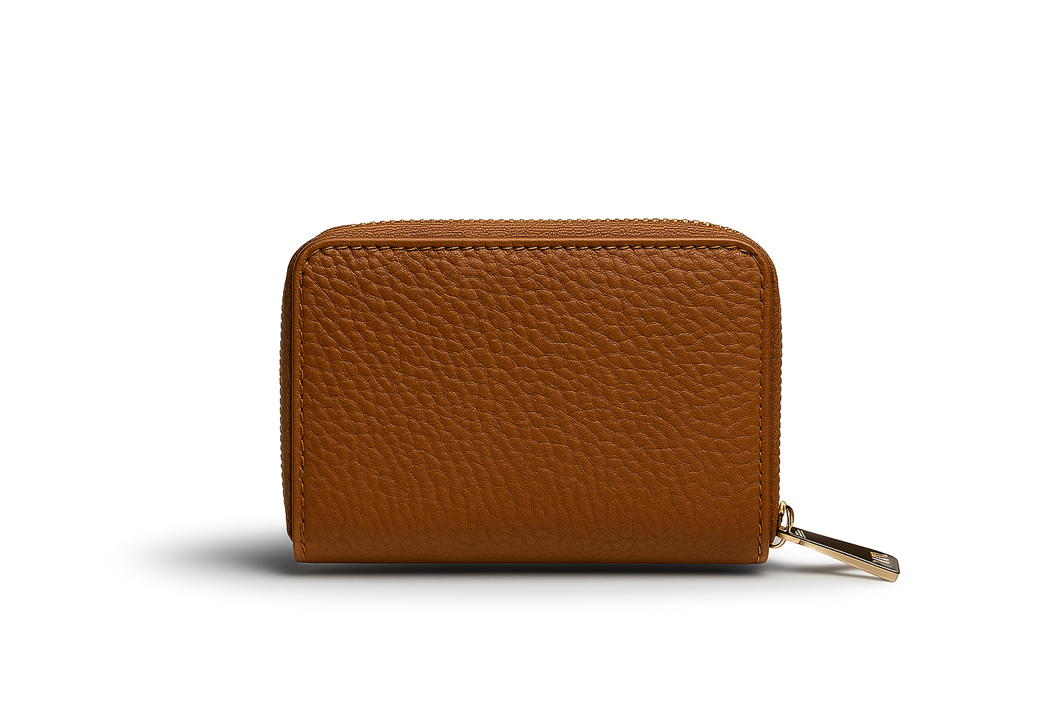 Handcrafted Brown Leather Zip Wallet – Minimal & Functional Design
