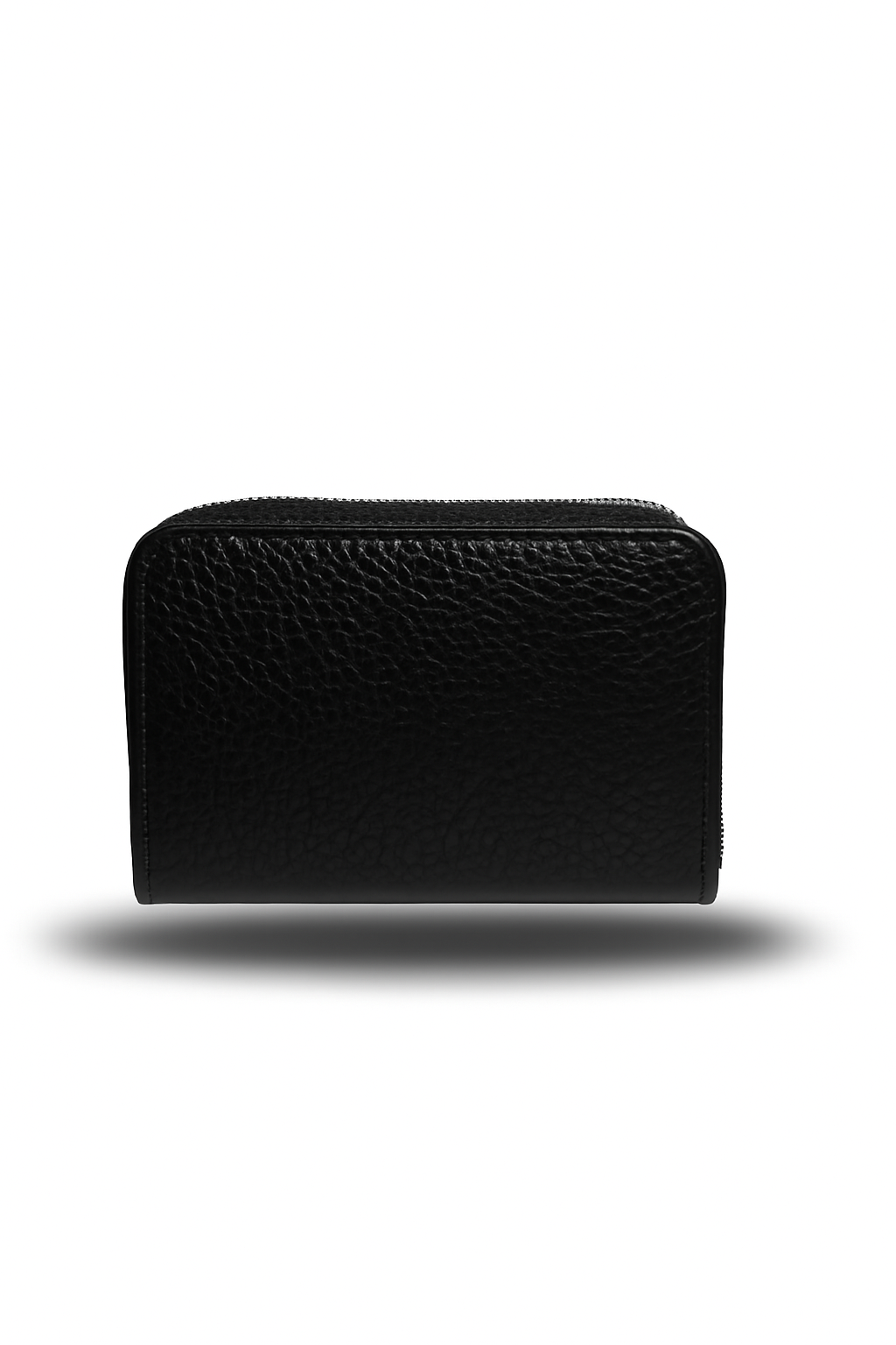 Handcrafted Black Leather Zip Wallet – Minimal & Functional Design